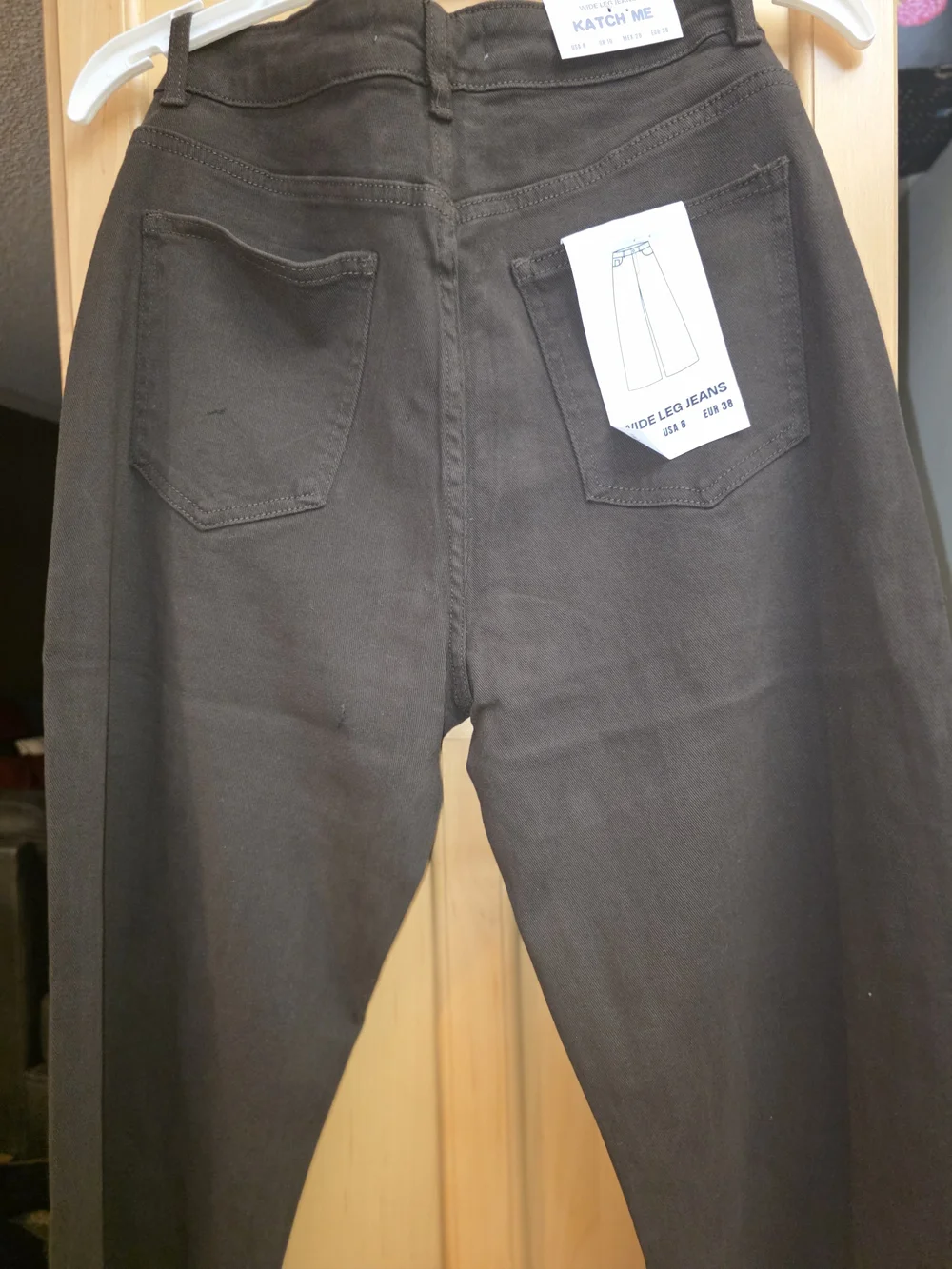 Katch Me Wide-Leg Women's Jeans in Dark Brown
